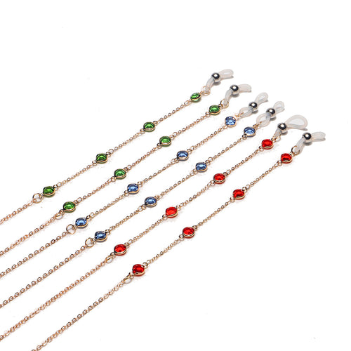 Elegant Gemstone Eyewear Chain Bowlift