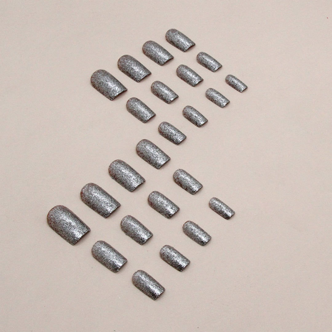 Glittery Press-On Nail Extensions Bowlift