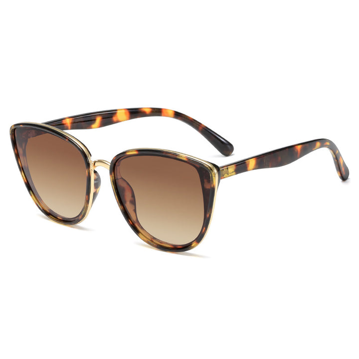 Women Cat-Eye Sunglasses with Transparent Frame and UV Protection Bowlift