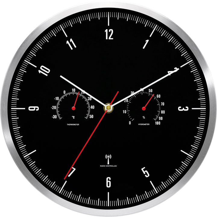 Funk Wall Clock with Thermometer and Hygrometer Bowlift