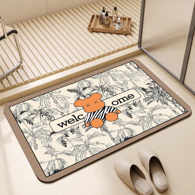 Decorative Cartoon-Themed Floor Mat Bowlift