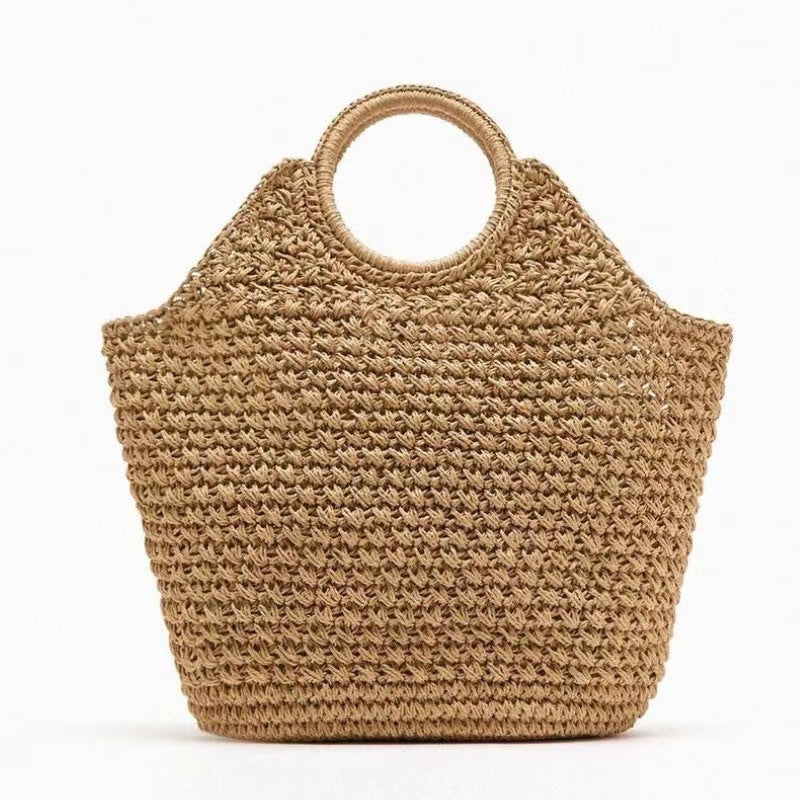 Handmade basket bag with innovative round design Bowlift