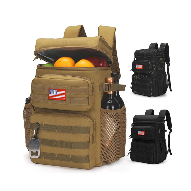 Multifunctional Insulated Backpack with Beverage Compartment Bowlift