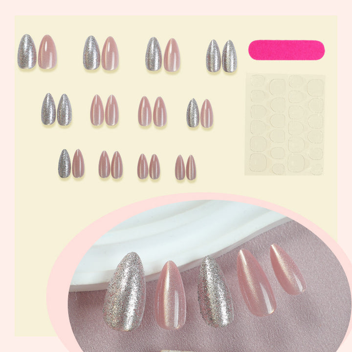 Sparkling Glitter Press-On Nail Set Bowlift