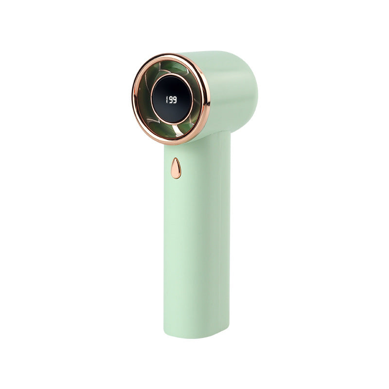 Women's Portable High-Performance Handheld Fan with Digital Speed Display Bowlift