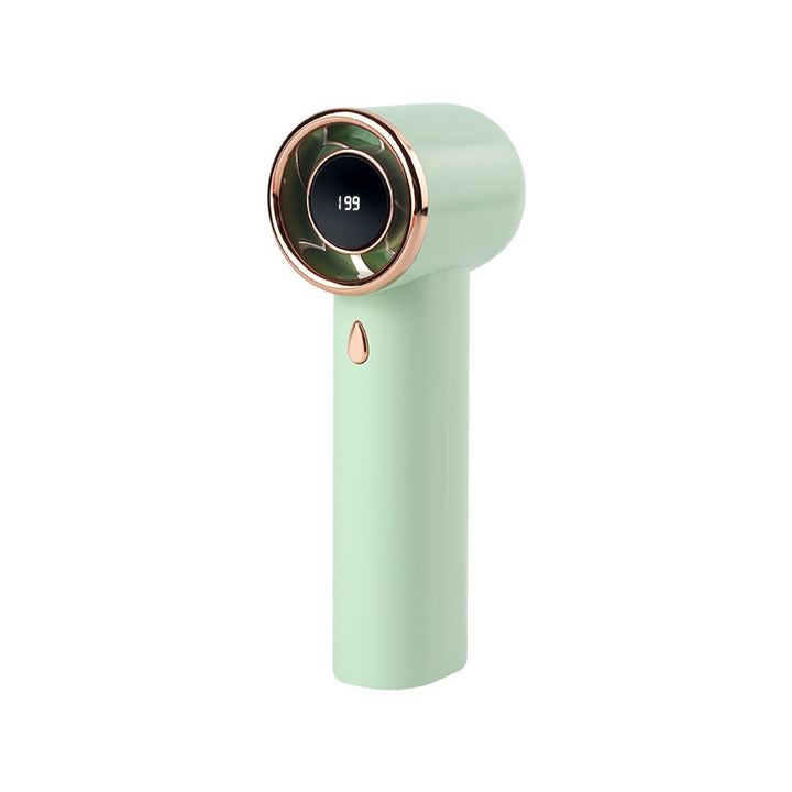Women's Portable High-Performance Handheld Fan with Digital Speed Display Bowlift