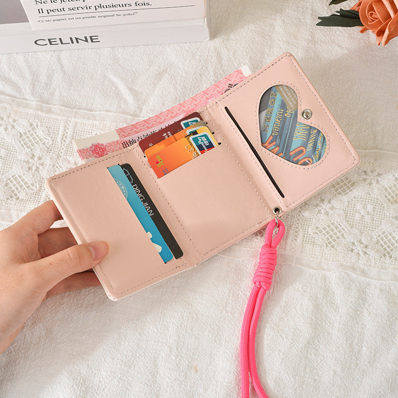 Cute Heart-Embellished Wallet Bowlift