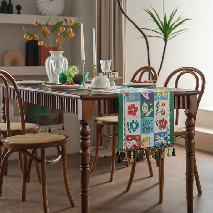 Decorative Tasseled Table Runner
