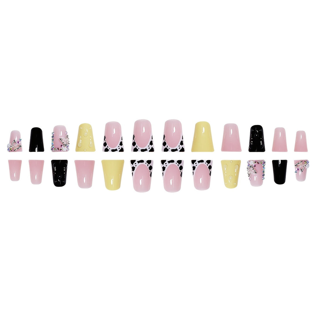 Artistic Multi-Texture Nail Extensions Bowlift