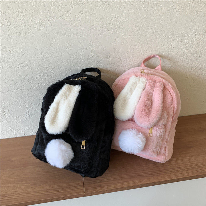 Plush Backpack with Animal Ears Bowlift