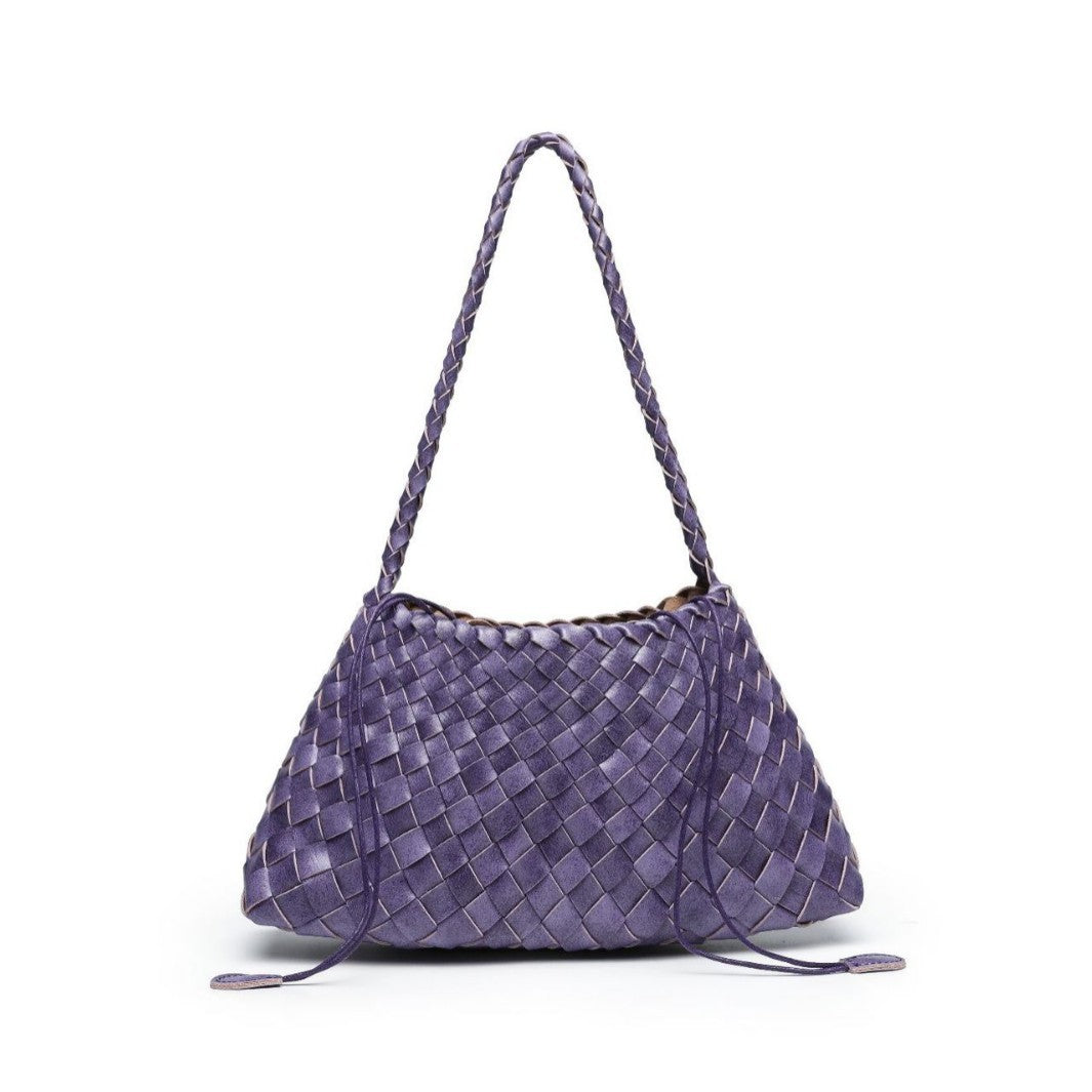 Textured Woven Slouchy Shoulder Bag Bowlift