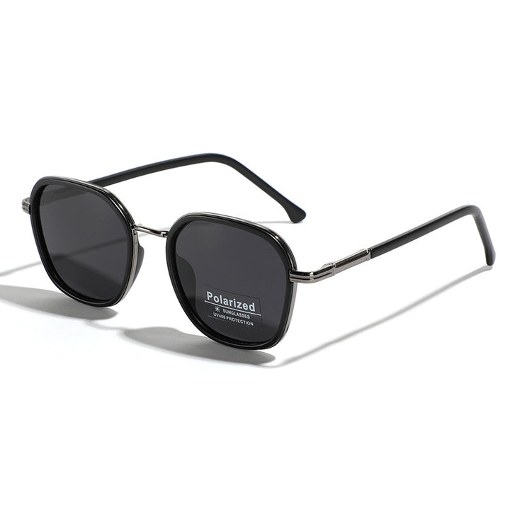 Women's geometric polarized sunglasses with stylish metal frame Bowlift