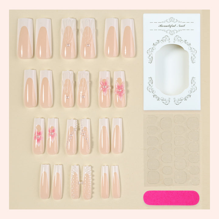 Floral Embellished Press-On Nail Set Bowlift 1788495815