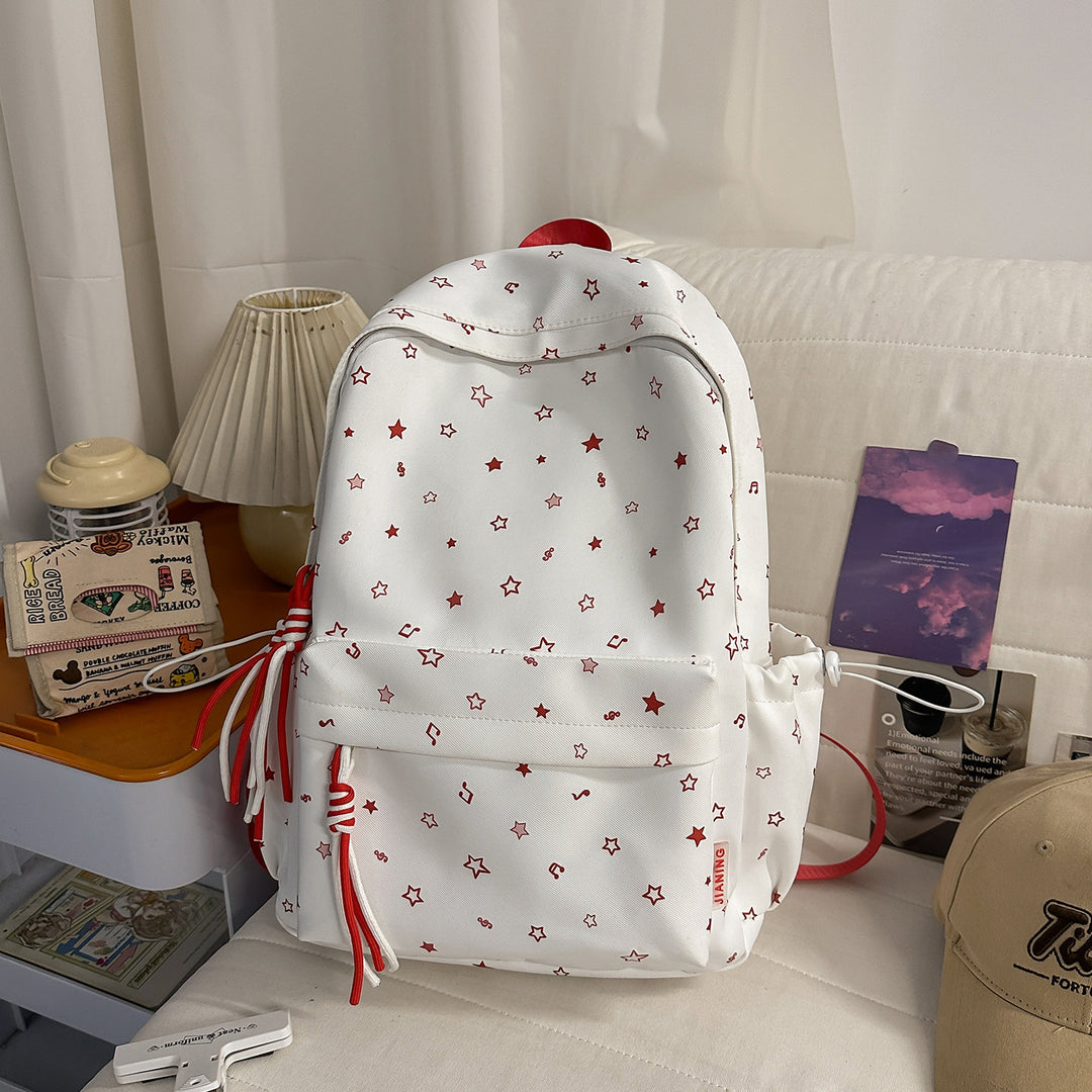 Fashionable backpack with colorful star pattern Bowlift