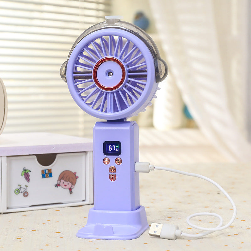 Women's portable USB mini fan with spray function Bowlift