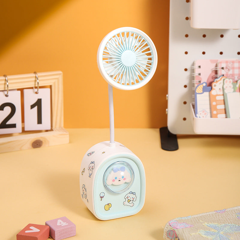 Unisex Creative Mini USB Fan with LED Light Bowlift