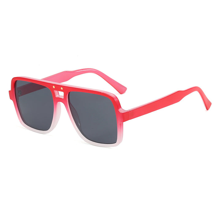 Women's square oversized sunglasses with trendy transparent frame Bowlift