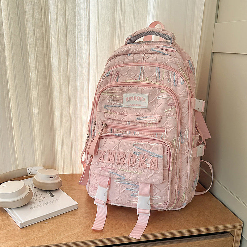 Multi-Functional Patterned School Backpack Bowlift