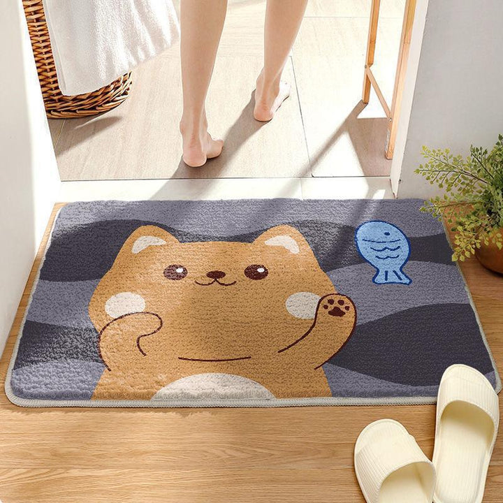 Coastal Waves Shaped Bath Mat