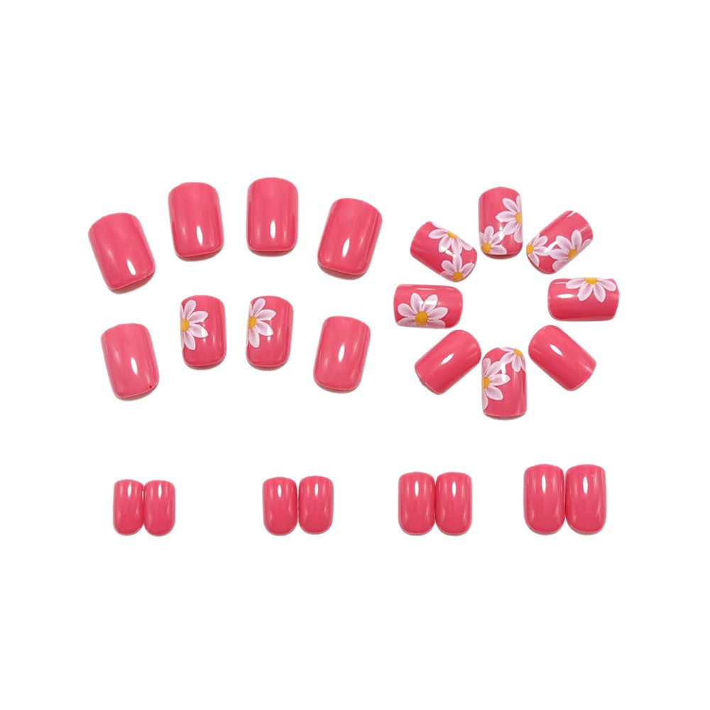 Artificial nails with stylish flower design Bowlift