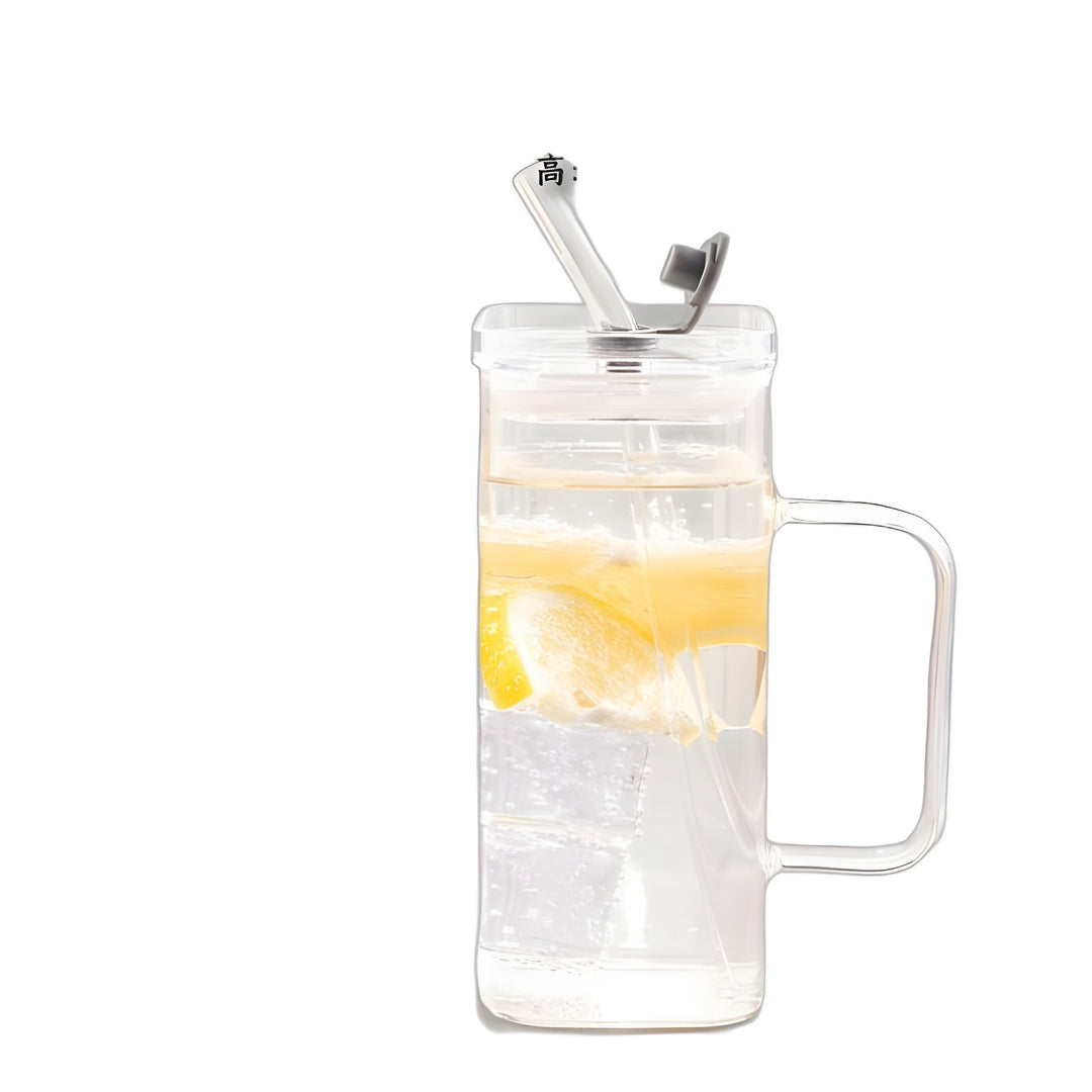 Women's drinking container with innovative lid system and integrated straw Bowlift