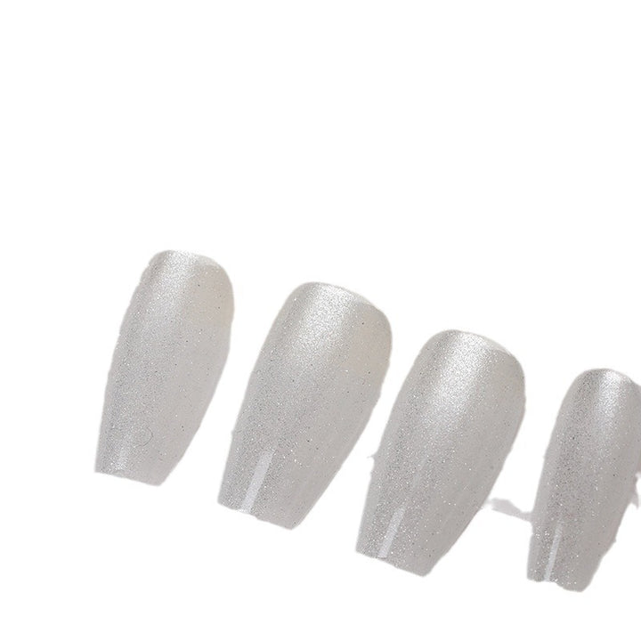 Iridescent Press-On Nail Set with Glitter Finish Bowlift