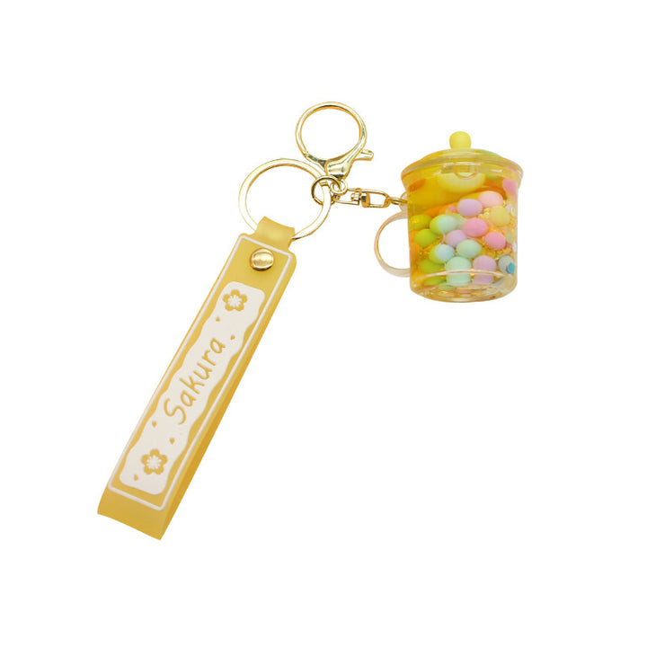 Unisex keychain with cute drinking vessel design Bowlift