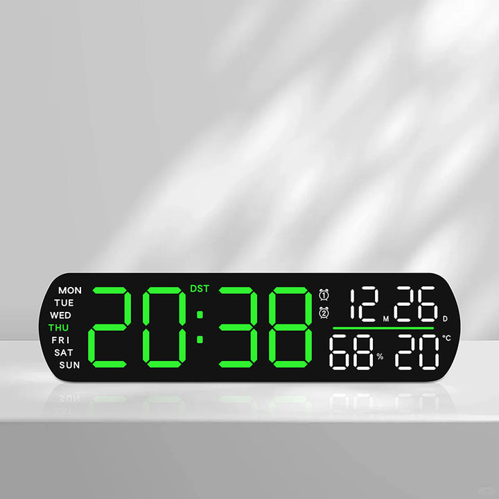 Digital Wall Clock with Multifunctional Display Bowlift
