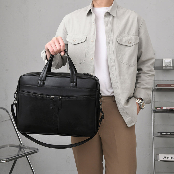 Professional Leather Briefcase Bowlift