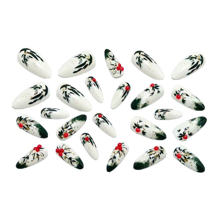 Glamorous artificial nails with floral accents Bowlift