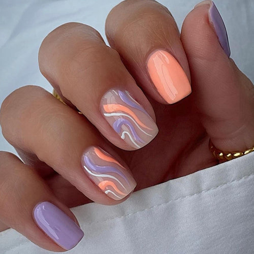 Artistic Swirl Nail Design Set Bowlift