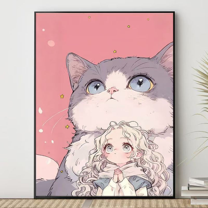 Cute Character Illustration Canvas Art Bowlift