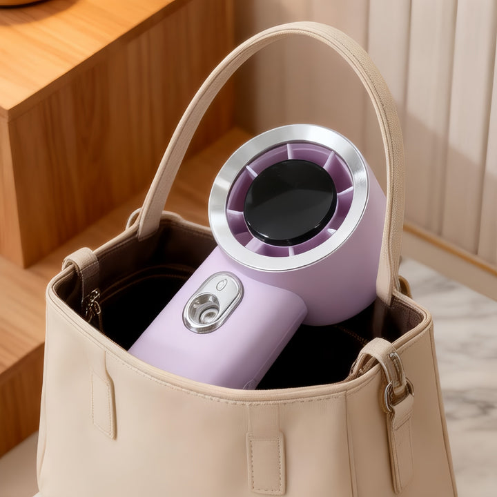 Ladies portable mini hand fan with USB charging function and ergonomic design Bowlift