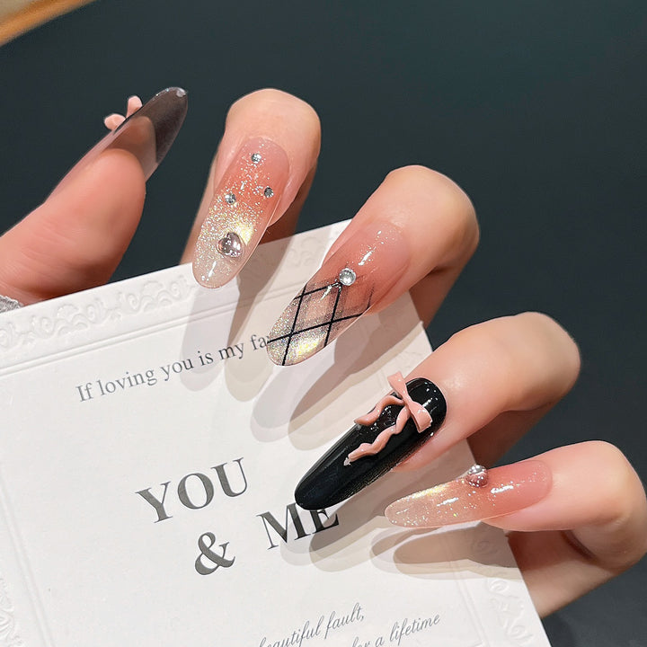 Whimsical Character-Designed Press-On Nail Art Bowlift