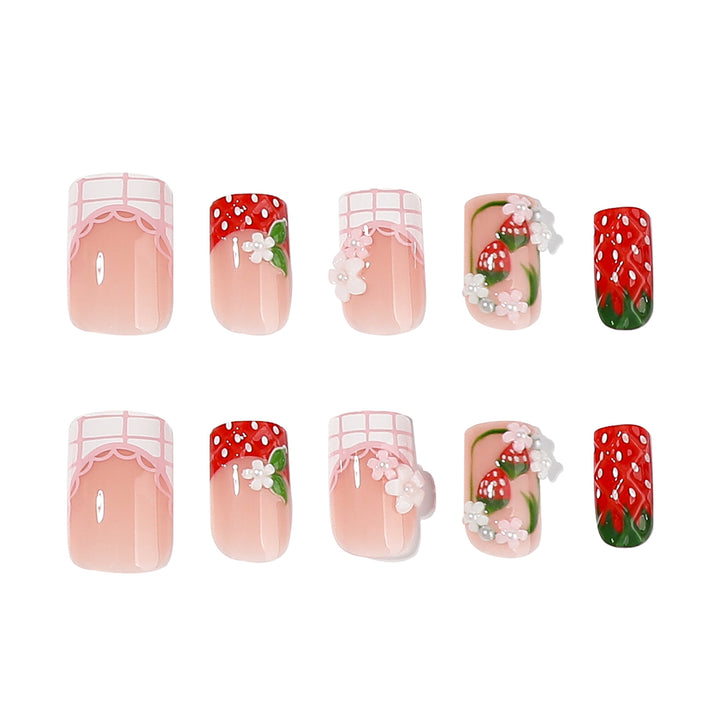 Creative Nail Art in Strawberry Design Bowlift