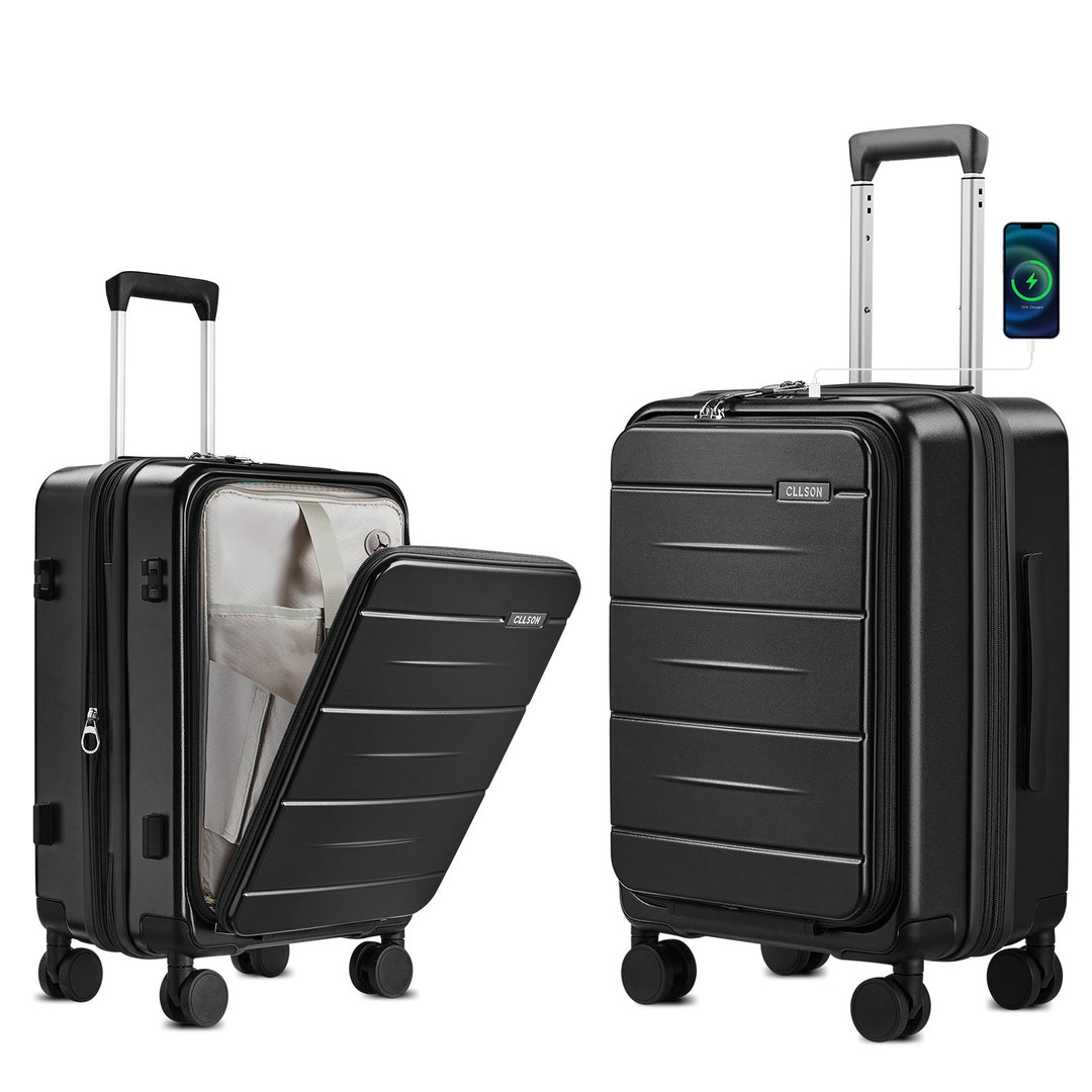 Unisex Smart Hard Shell Cab Carry-On Luggage Bowlift