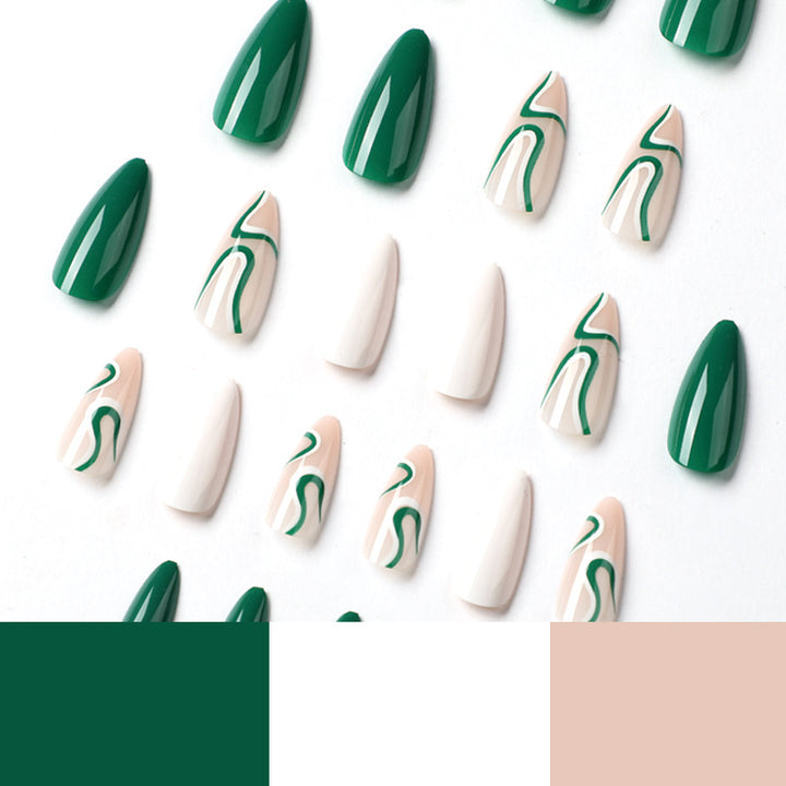 Elegant Nail Art with Creative Wave Designs Bowlift