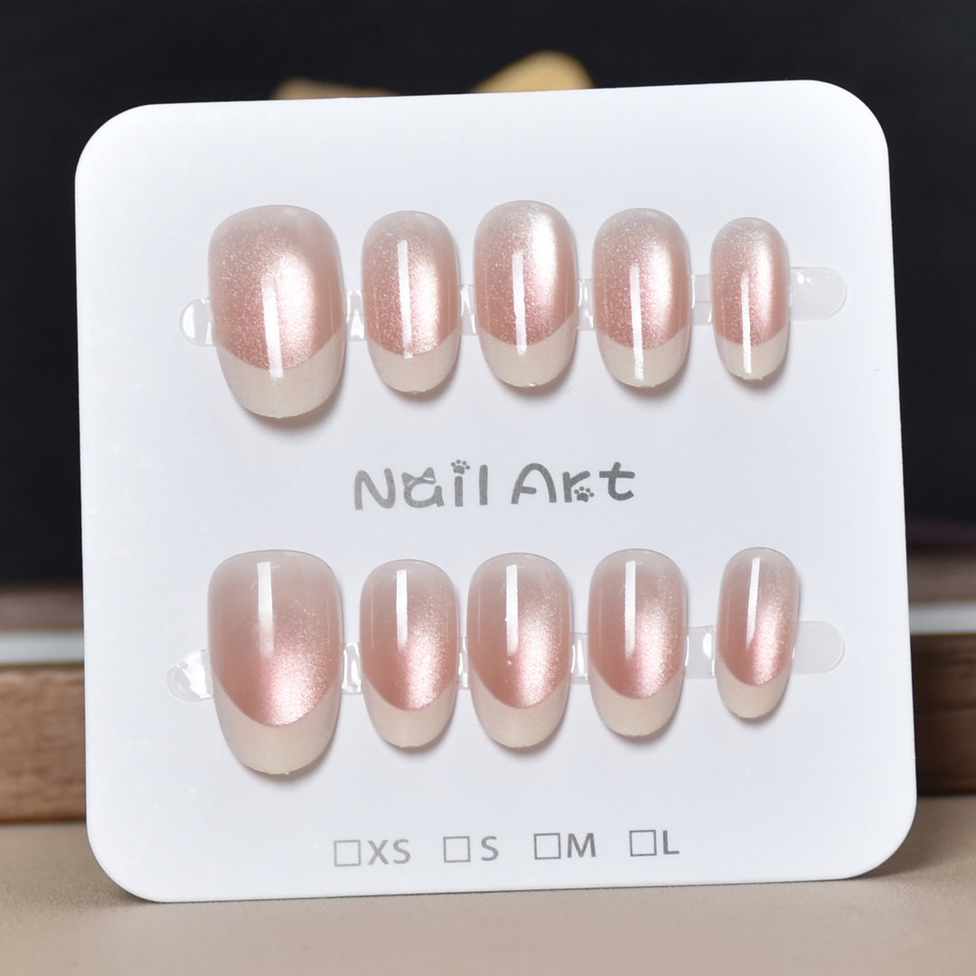 Luxury French Tip Press-On Nails Bowlift