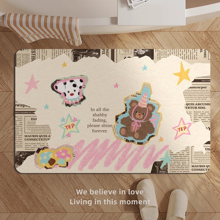 Playful Cartoon Character Area Mat Bowlift
