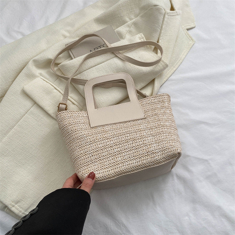 Modern Textured Woven Handheld Bag Bowlift