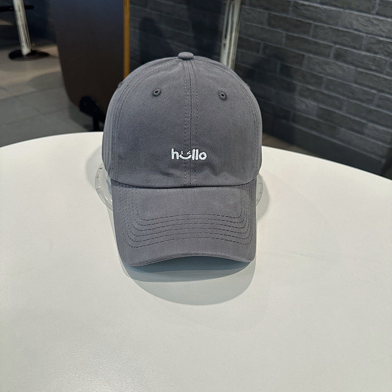 Unisex Casual Cotton Baseball Cap with Embroidered Message Bowlift