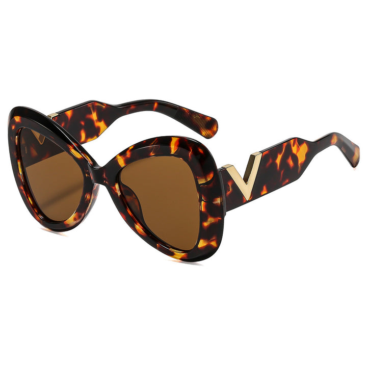 Women Cat-Eye Sunglasses with Luxurious Frame and Mirrored Lenses Bowlift