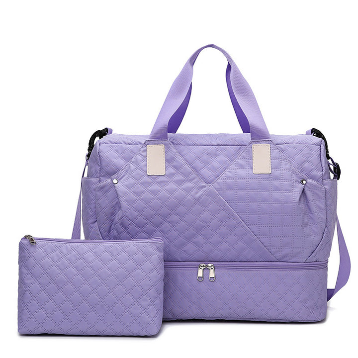 Quilted Multitasking Travel Duffle Bag Bowlift