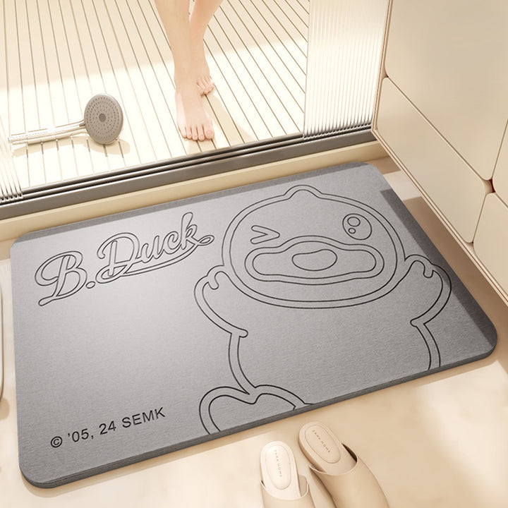 Playful Cartoon Bath Mat Bowlift