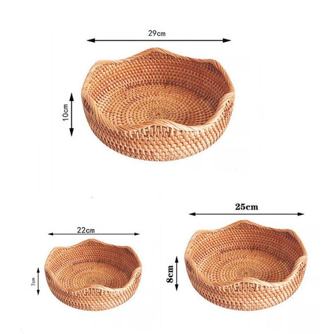 Handcrafted Round Woven Storage Basket Bowlift