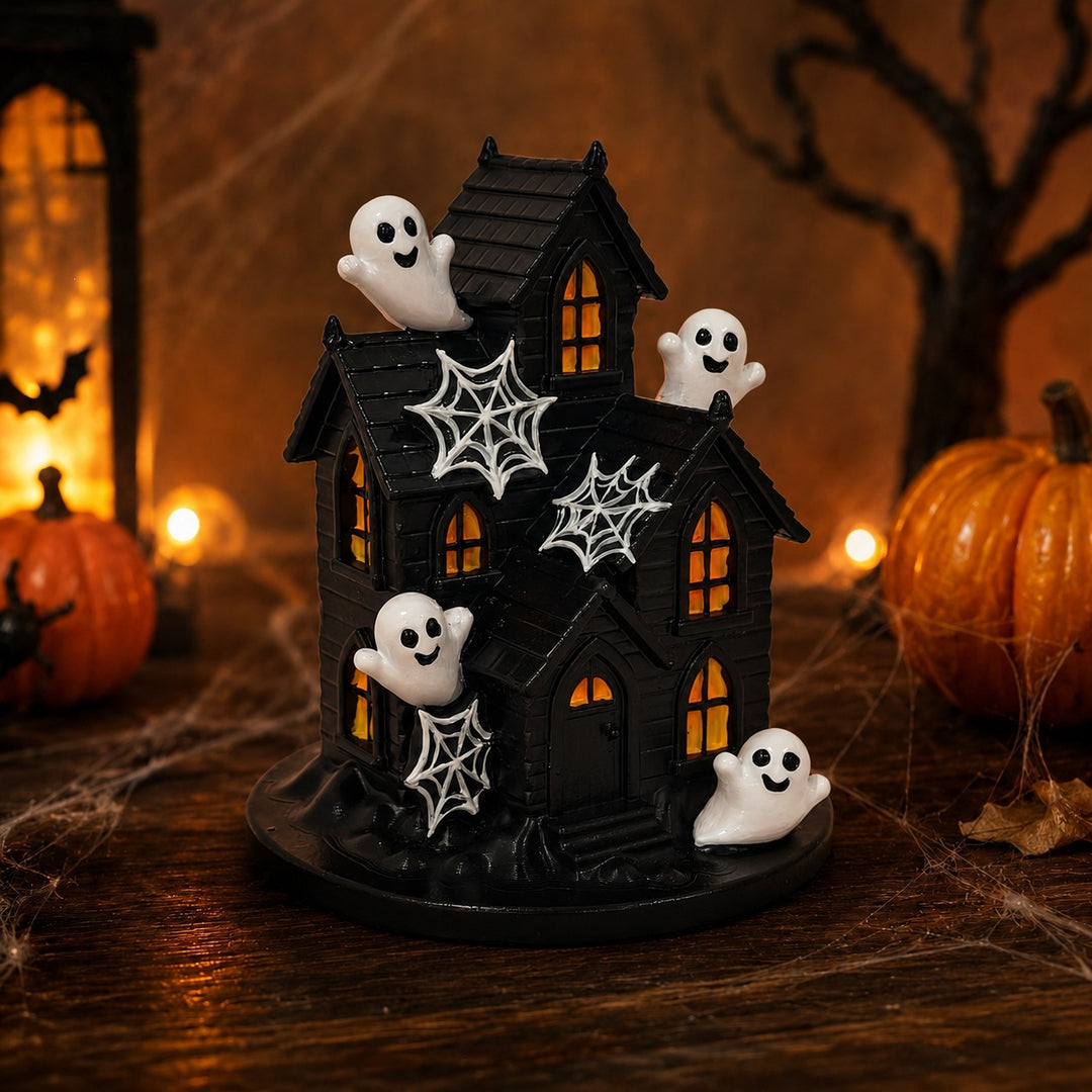 Halloween Deco House with spooky ghosts Bowlift