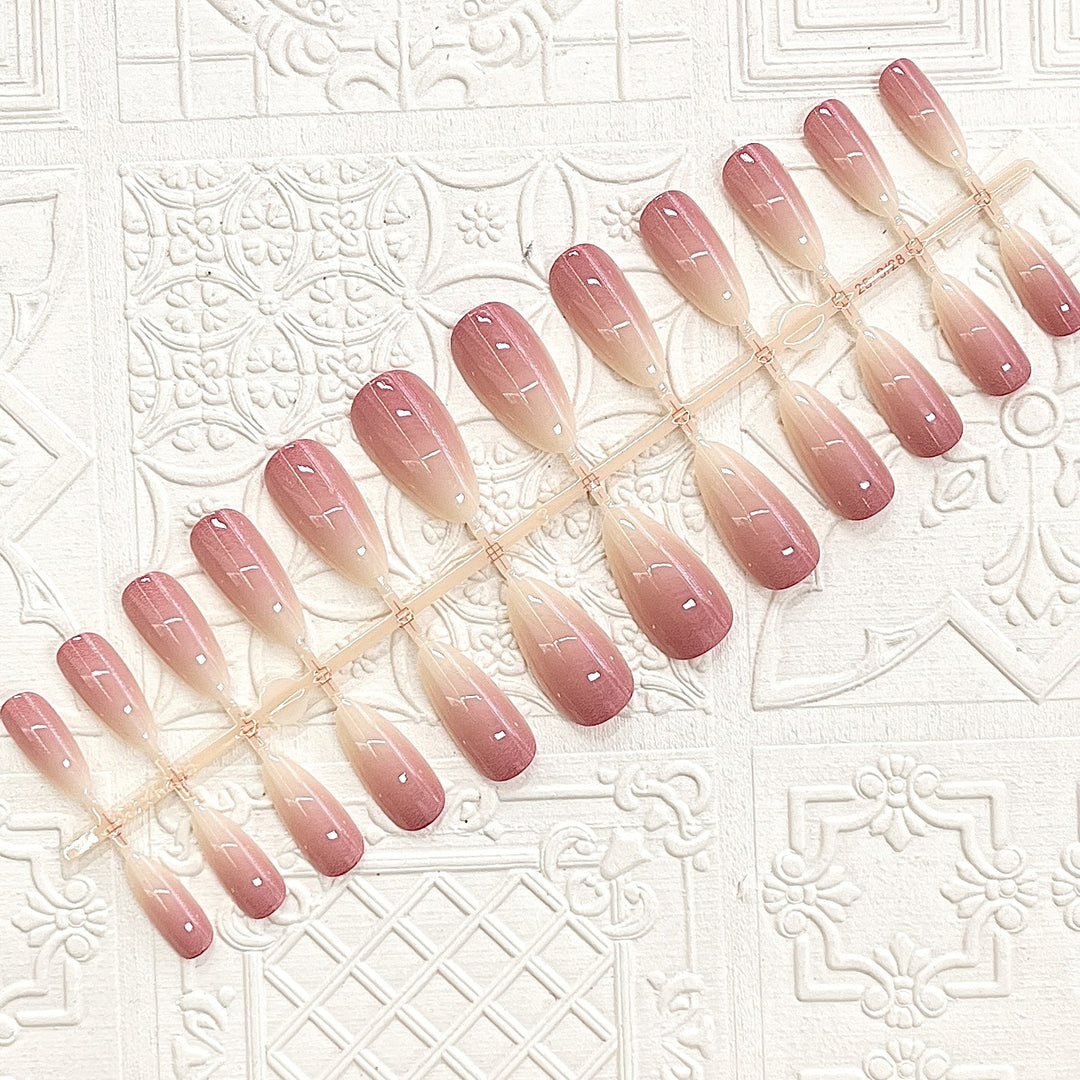 Elegant Ombre Press-On Nails Bowlift
