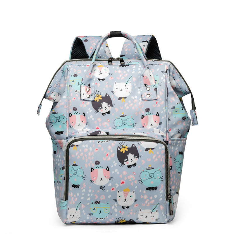 Cat-Themed Multi-Compartment Backpack Bowlift