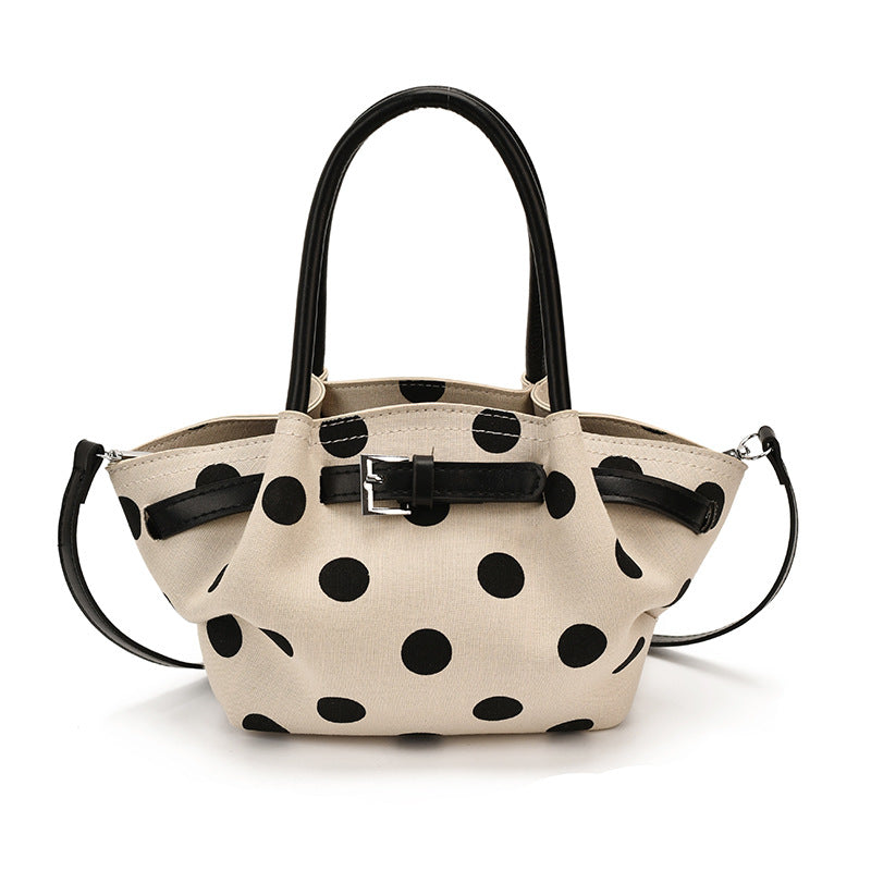 Polka Dot Structured Handbag Bowlift
