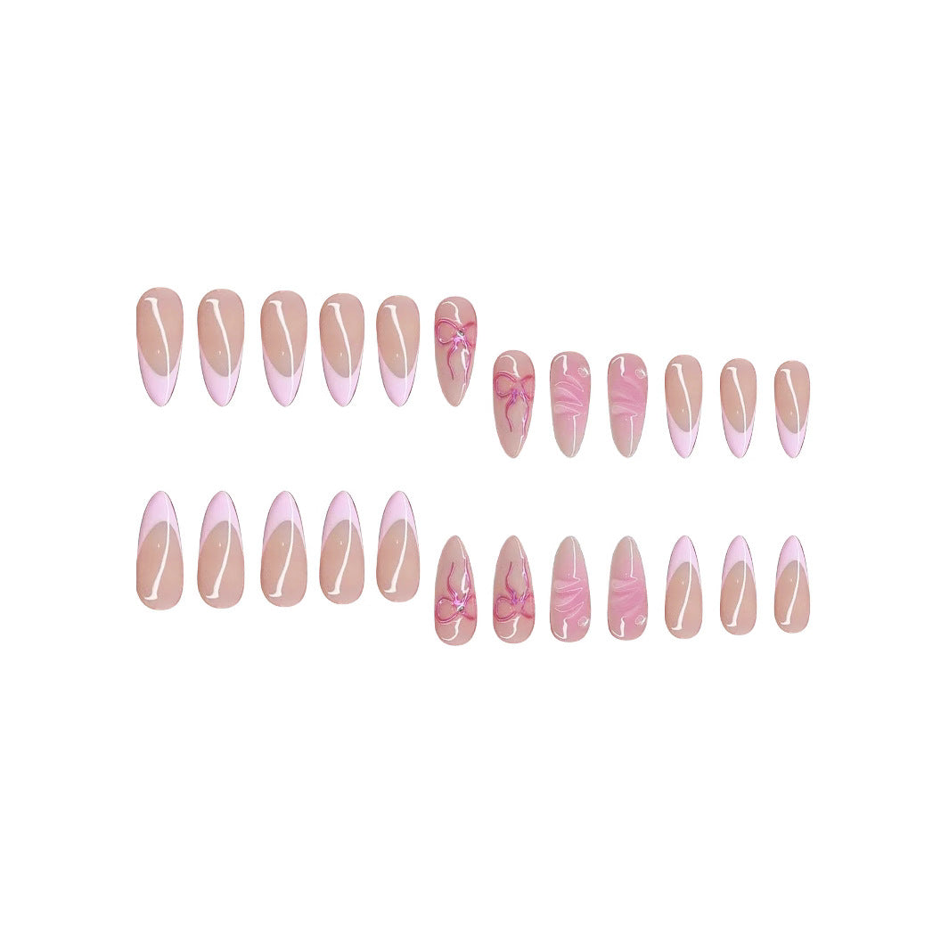 Premium Artistic Stiletto Press-On Nail Set Bowlift